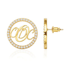 Load image into Gallery viewer, Gold Crystal ODC Stud Earrings