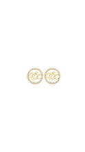 Load image into Gallery viewer, Gold Crystal ODC Stud Earrings
